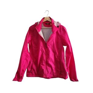 CABELA'S Women Large Pink Hooded Windbreaker/Rain Jacket
